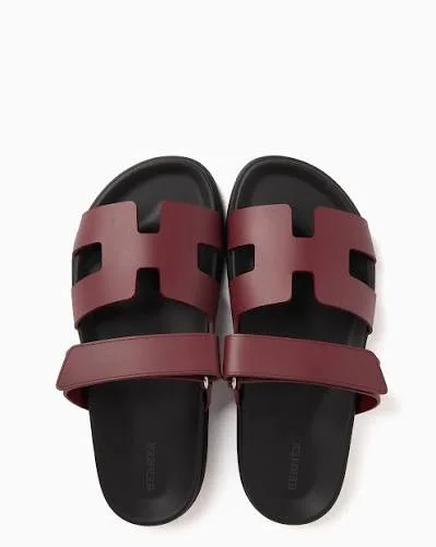 Hermès Chypre sandals, maroon