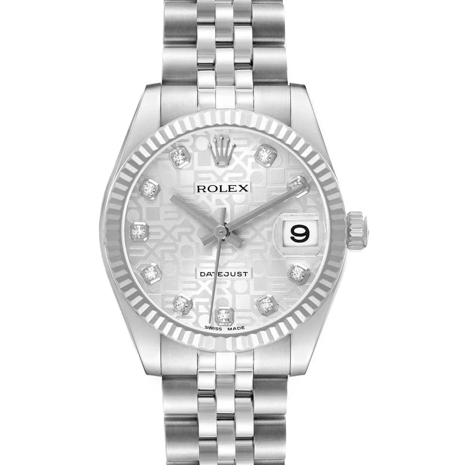 Rolex Datejust 31, steel, MOP white, diamond
