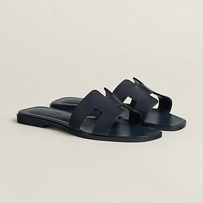 Hermès Oran sandals, navy blue