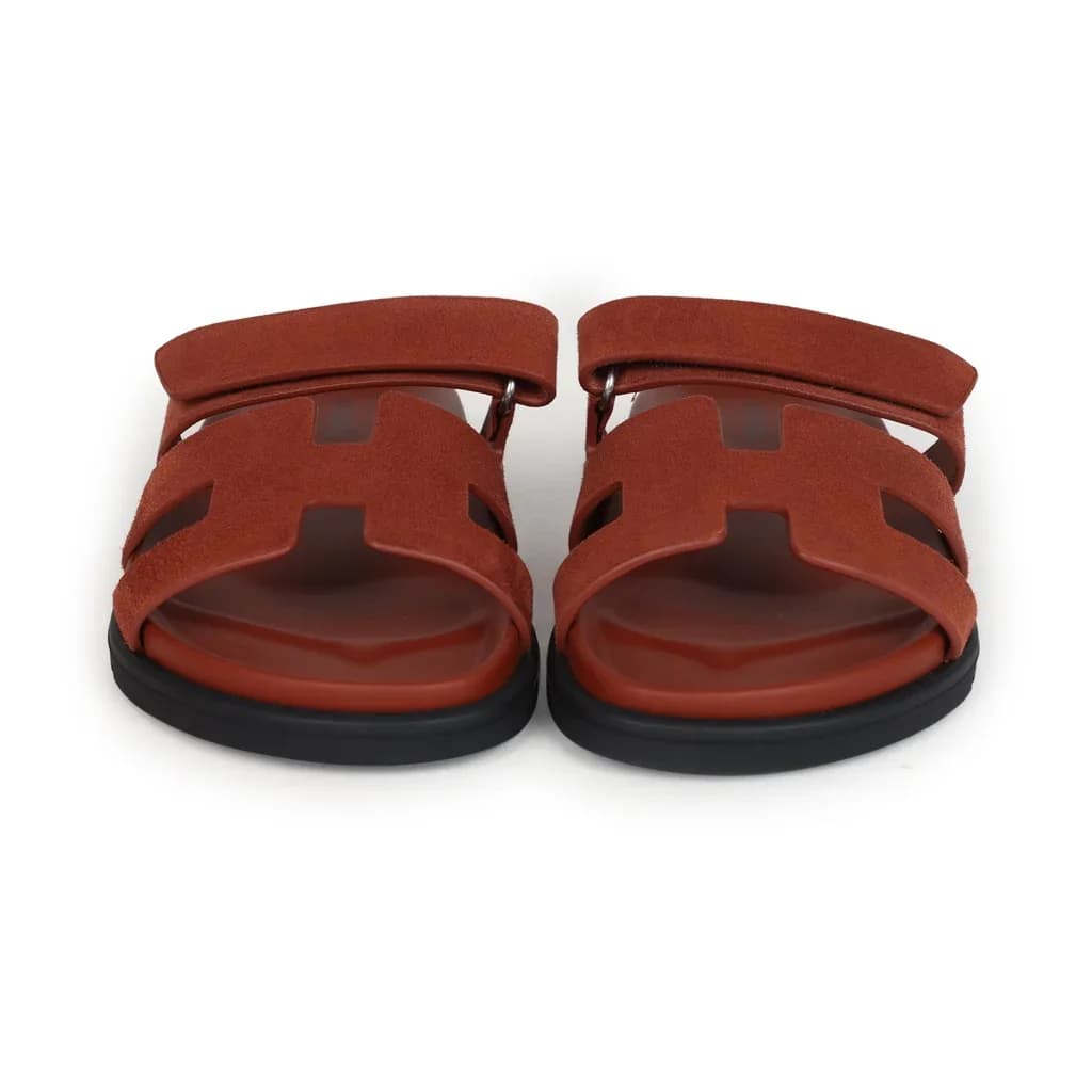 Hermès Chypre sandals, maroon