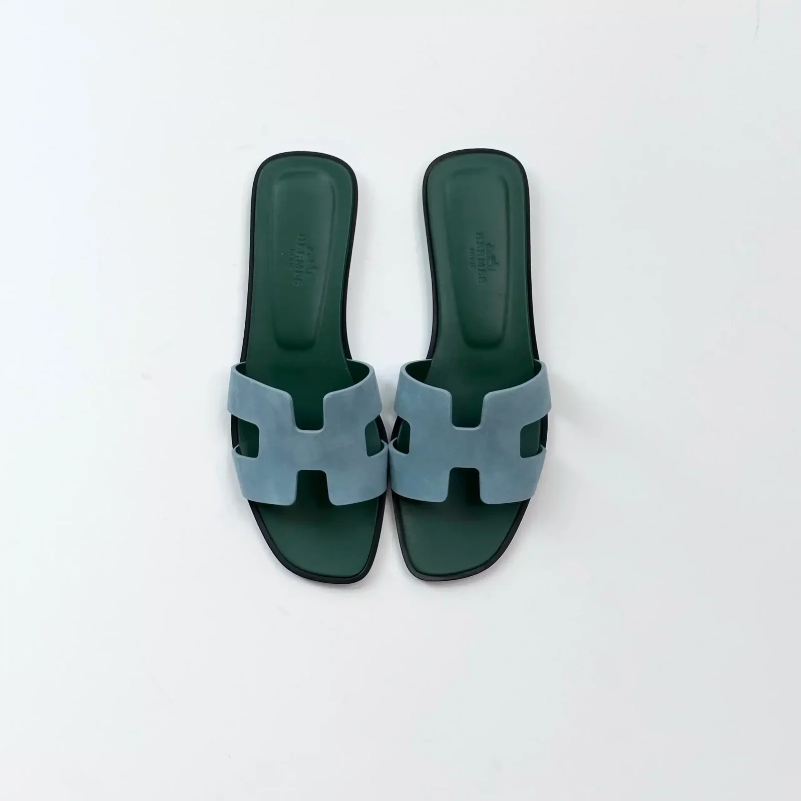 Hermès Oran sandals, blue-green