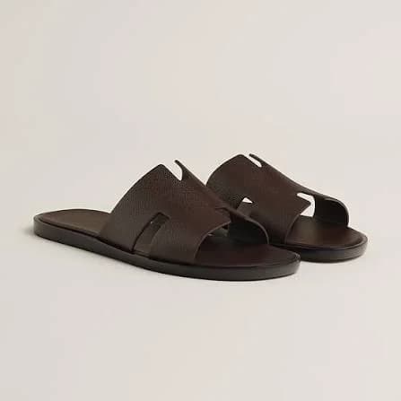Hermès Izmir sandals, chocolate brown