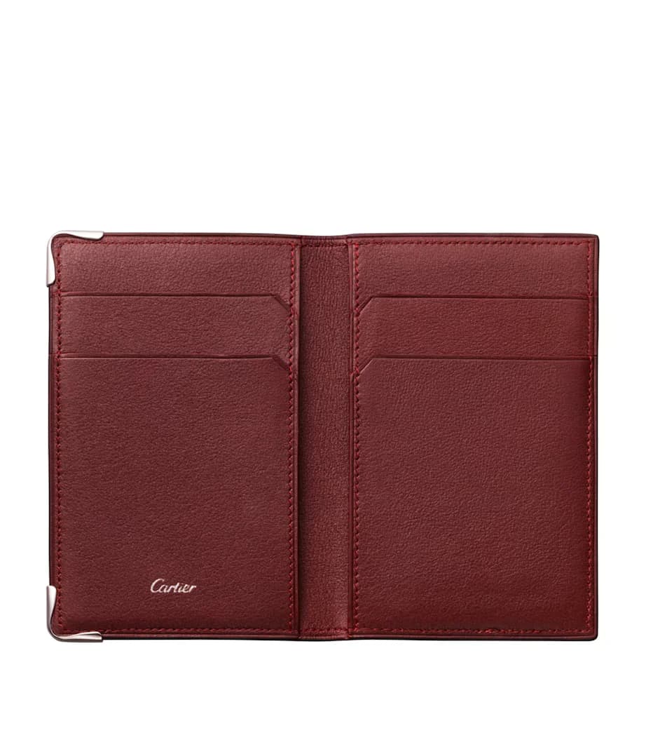 Cartier Bifold card holder, dots, chocolate