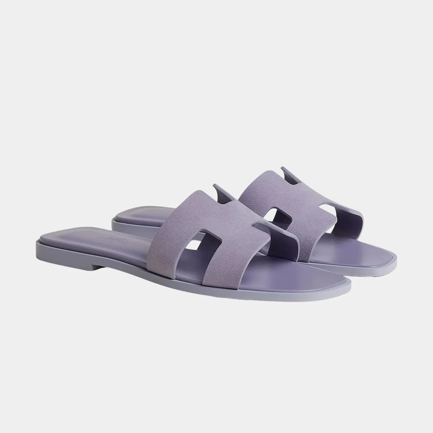Hermès Oran sandals, lavender, suede