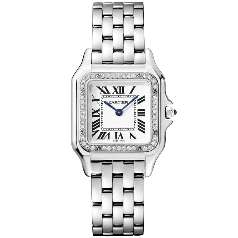 Cartier Panthère, medium, steel and diamond