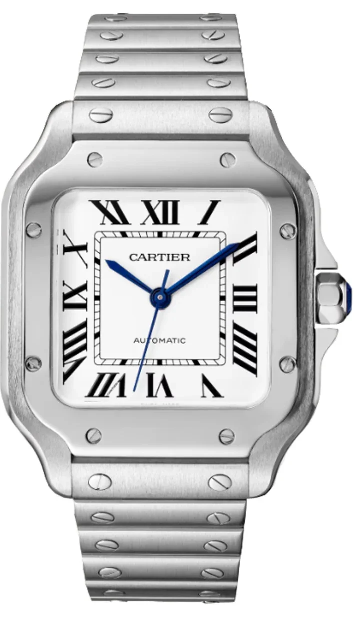 Cartier Santos, medium, white dial